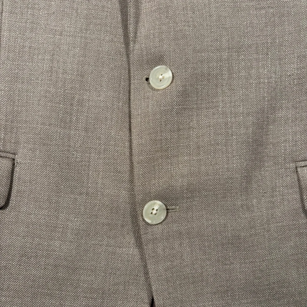 Lauren Ralph Lauren 46L Blazer Tan Linen Blend UltraFlex Sport Coat Jacket